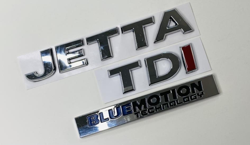 VW JETTA 2010 - 2014 BLUEMOTION TDİ TEK KIRMIZI ARKA BAGAJ YAZISI SET