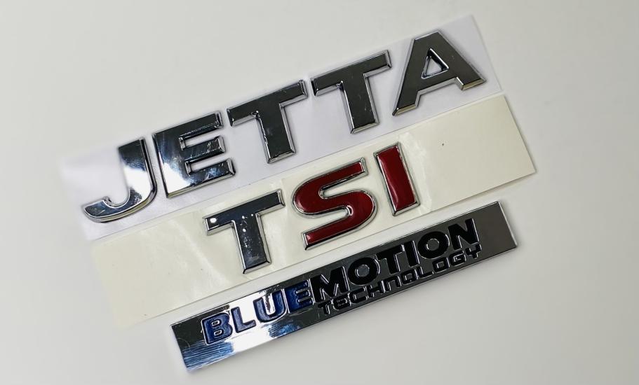 VW JETTA 2010 - 2014 BLUEMOTION TSİ BAGAJ YAZISI İKİ KIRMIZI SET