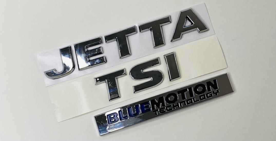 VW JETTA 2010 - 2014 BLUEMOTION TSİ ARKA BAGAJ YAZISI KROM SET