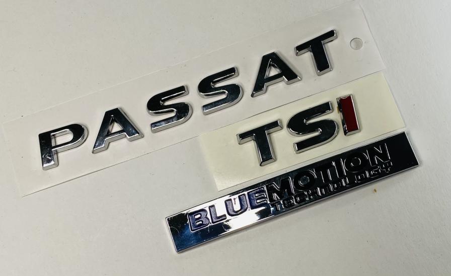 VW PASSAT 2010 - 2014 BLUEMOTİON TSİ TEK KIRMIZI ARKA BAGAJ YAZISI SET