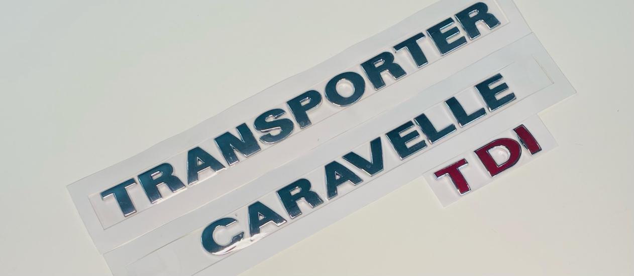 VW TRANSPORTER T5 CARAVELLE 2004 - 2010 TDİ BAGAJ YAZISI ÜÇ KIRMIZI SET